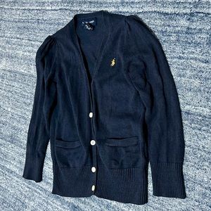 Ralph Lauren v-neck button-down cardigan. Navy blue - size 5